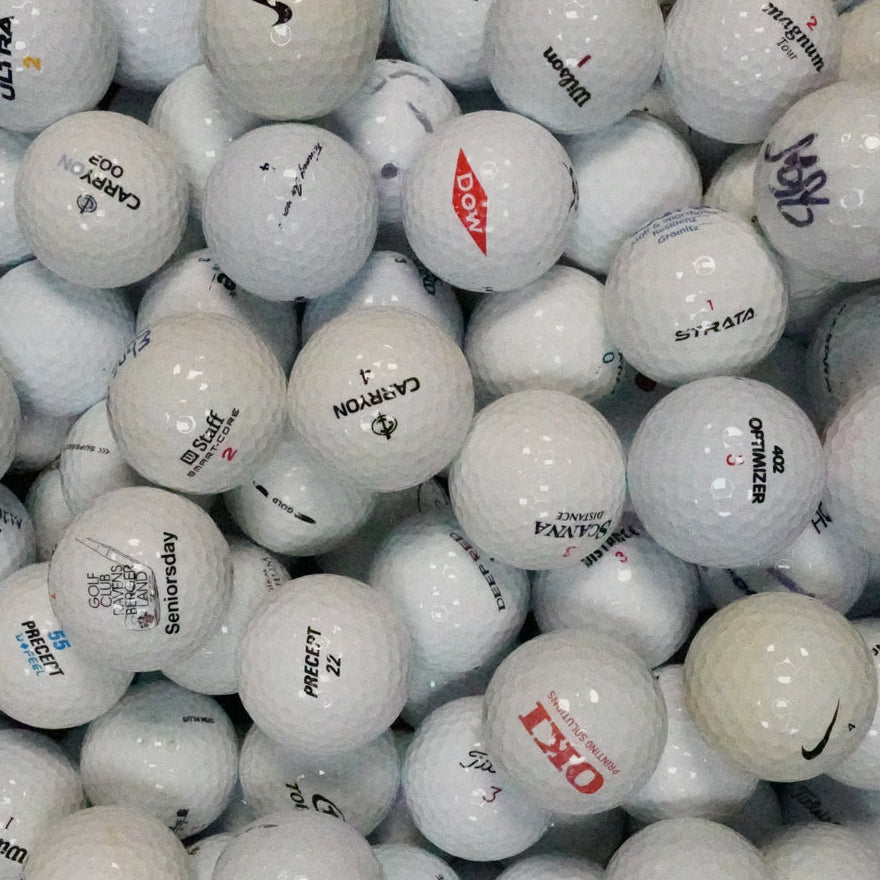 100 Budget Mix Golfbälle Lakeballs Übungsbälle verschiedener Marken