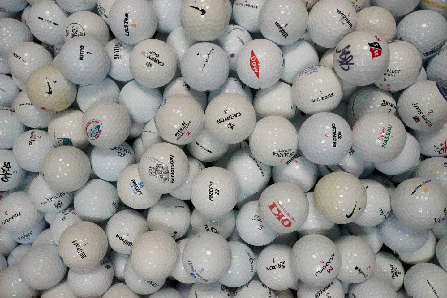 100 Budget Mix Golfbälle Lakeballs Übungsbälle verschiedener Marken